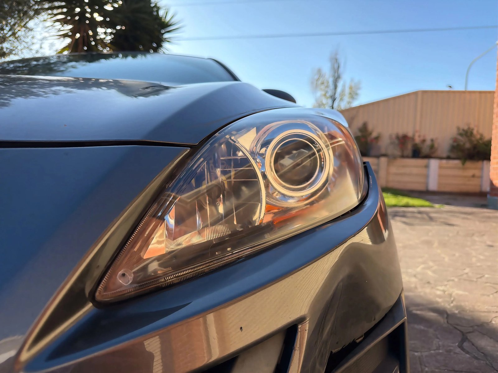 Clear headlight after REZ restoration